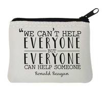 Reagan Everyone Neoprene Coin Purse Pouch 10x11cm White