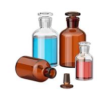 Reagent Bottle Transparent Wide Mouth Bottle Thickened Glass(60ml brown)