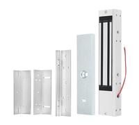 ReaIOKbii Indoor LED Magnetic Door Lock, 280KG Holding Force, Fail Safe, 12V DC, with Z & L Fixing Bracket for Access Control Systems