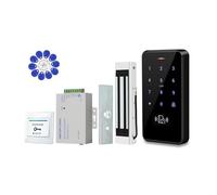 ReaIOKbii IP68 Waterproof Outdoor Door Access Control System Kit, RFID Keyboard, 180kg/350lbs Magnetic Lock, Power Supply, 10 Keyrings