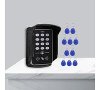 ReaIOKbii Standalone Access Keypad Proximity RFID Controller for Single Door Access Control System, Supports 1000 Users, With Rain Cover, 10 125KHz RFID Key Fob Readers