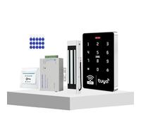 ReaIOKbii Tuya WiFi Access Controller IP68 Waterproof RFID Keypad Touch Backlight Opener + 15pcs 125KHz Keychain+180kg/350lbs Electromagnetic Lock + Power Supply