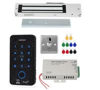 ReaIOKbii WiFi TUYA Security Access Control System Kit, Waterproof RFID Touch Keypad Door Lock Smart Fingerprint Access Control Controller 280KG/600 lbs Electromagnetic Lock Metal Switch