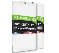 REair 20x25x1 Air filter Pro Kit, Washable and Reusable Air Filter 20x25x1 for AC HVAC Furnace, MERV 8 Air Filters Machine Washable & Dryer Friendly, AC Furnace Air Filter, Include 2 Filters&1 Frame