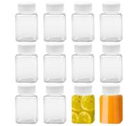 ReaJoys Plastic Juice Bottles with Lids 100ml, 12 Pcs Empty Juice Bottles Clear Plastic Juicing Drinks Bottle Containers for Water Milk
