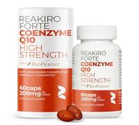 Reakiro Forte Coenzyme Q10 12000mg, 60pcs I 200mg of CoQ10 per Capsule I High Strength Naturally Fermented Co Enzyme Q10 Supplement with BioPerine I Expertly Crafted for Optimal Energy and Vitality