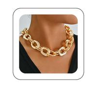 Reaky Chunky Necklace Gold Cuban Link Necklaces Punk Thick Chains for Women