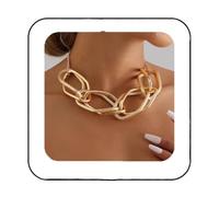 Reaky Punk Necklaces Gold Chunky Necklace Cuban Link Necklaces Chain for Women