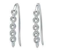 Real 925 Sterling Silver Color Ear Hook Micro-Inlaid Zircon Earrings Gold-Plated Manual DIY Jewelry Making Component Accessories TL602 (Color : Platinum10)