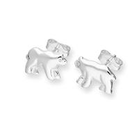 Real 925 Sterling Silver Polar Bear Stud Earrings Studs Nature Arctic