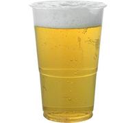 REAL ACCESSORIES Premium Quality Clear Disposable Half Pint Beer Glasses ( Pack of 50 ) ==> Perfect for Any Party Beer & Soft Drinks