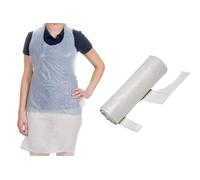 REAL ACCESSORIES White Disposable Aprons - Roll of 200 - Non Sterile, High Density Polythene Aprons, Size 69 x 107cm (27 x 42)