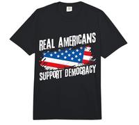Real Americans Support Democracy American Support Democracy Comfort Colors Adult Heavyweight T-Shirt