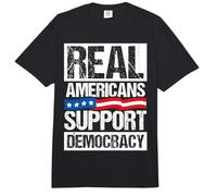 Real Americans Support Democracy Comfort Colors Adult Heavyweight T-Shirt