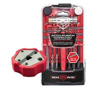 Real Avid Accu-Punch Hammer & Punches Set with Smart Bench Block, Combo (Hammer & Roll Pin Punches + Bench Block), Red