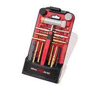 Real Avid Hammer & Brass Punch Set I Gunsmithing Tools Set with Small Hammer, Flat Tip Metal Punch and Brass Punch Set I Tool Kit with Gunsmithing Hammer with 4 Tips, Non Marring Punch & Pin Starter