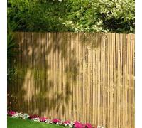 Real Bamboo Slat Fencing Screening Roll for Garden Privacy Outdoor - 3m x 1.8m