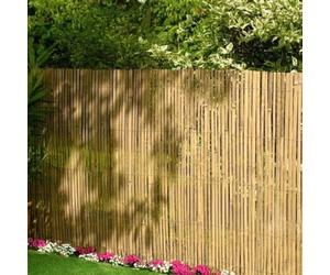 Real Bamboo Slat Fencing Screening Roll for Garden Privacy Outdoor - 4m x 1.5m