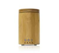 Real Bamboo Wood Ultrasonic Aromatherapy Essential Oil Diffuser and Humidifier with Cool Mist - 4 Timer Settings, Auto Shut-Off and Colored LED Lights