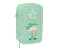 Safta Triple Real Betis Balompie Preschool Pencil Case 37 Units Green Men