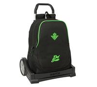 Real Betis Balompié - School Backpack, Ergonomic Back, with Safta Evolution Trolley, Ideal for Children of Different Ages, Comfortable and Versatile, Quality and Resistance, 32 x 16 x 44 cm
