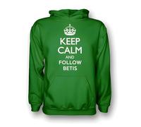 Real Betis Junior Keep Calm & Follow Hoody in Green | Size: 7-8 Years Real Betis Green 7-8 Years