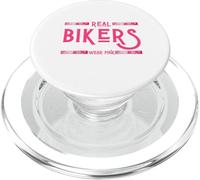 Real Bikers Wear Pink Breast Cancer Motorcycle Riders Bike PopSockets PopGrip for MagSafe