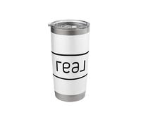 Real - Black Outline Logo Stainless Steel Insulated Tumbler