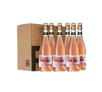 REAL Blush Slow Fermented Sparkling Tea - 6 x 75 ottles | Fermented White Peony Tea & Grape Skin | 100% Natural | Vegan & Gluten-Free | Gently Sparkling | Award-Winning | Made in the UK