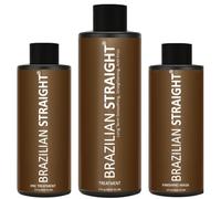 Real BRAZILIAN STRAIGHT Keratin Straightening Treatment Kit Pro Result Keratin Protein Arganoil Collagen Amino Acid Straight shiny Hair Salon Results Lasts 3-9 months (120ml-FF)