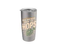 Real Brewers Know The Hops Home Brew Stainless Steel Insulated Tumbler