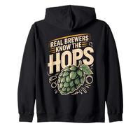 Real Brewers Know The Hops Home Brew Zip Hoodie