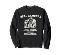 Real Cameras Don't Text Photography Sweatshirt