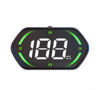 Real Car GPS Speedometer HUD with Head Up Display, Speed Limit Notification, and Automatic Screen Brightness Adjustment for Various Vehicles (Green)