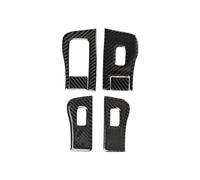 Real Carbon Fiber Car Window Control Panel Switch Button Decor Sticker for Tesla Model Y 3 2017-2022 Stickers(A Type LHD)
