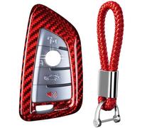 Real Carbon Fiber Key Fob Cover Case Compatible with BMW 2 3 4 5 6 6GT 7 8 Series,T-carbon Car Key Case Compatible with BMW X1 X2 X3 X4 X5 X6 X7 M3 M4 M5 M8 X3M X4M X5M X6M Z4 2014-2024(Black)