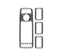 Real Carbon Fiber Rear Car Window Lift Switch Button Control Panel Sticker for Tesla Model X 2016-2020 S 12-2020 Stickers