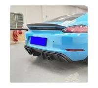 Real Carbon Fiber Rear Trunk Lip Wing Spoiler Compatible For Porsche 718 Boxster Compatible For Cayman 2016-UP(Style 2 black)