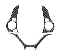 Real Carbon Fiber Steering Wheel Trim Set For Civic 9th Gen Sedan 2012-2015, Black Epoxy Coated Interior Decor Covers with Tape, Left Driver, 4 Pieces