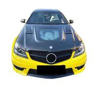 Real Carbon Fiber Transparent Front Bumper Engine Hood Bonnet Vent Cover Compatible For Benz C-Class W204 C200 C260 C300 C63 07-14(2012-2024 year)