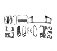 Real Carbon Fibre Trim Kit for Corvette C5 1998-2004 - Dashboard Control Cover Set with Epoxy Coating - Black Interior Moulding Strip Auto Mods