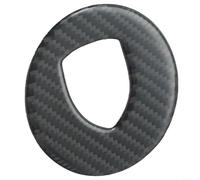 Real Carbon for fibre Steering Wheel Overlay for Porsche for cayenne for macan for panamera for 911 718 for cayman - Sporty Dashboard Trim Sticker 9x9cm