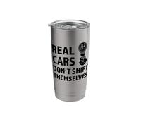 Real Cars Don't Shift Themselves Funny Car Manual Driver Stainless Steel Insulated Tumbler