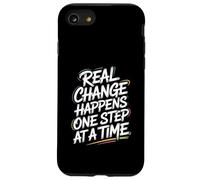 Real Change Happens One Step At A Time - Motivational Quote Case for iPhone SE (2020) / 7/8