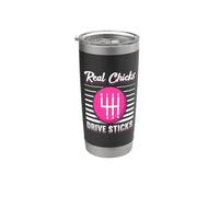 Real Chicks Drive Sticks Manual Transmission Gearbox Car Stainless Steel Insulated Tumbler