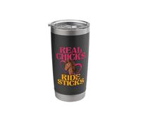 Real Chicks Ride Sticks Stainless Steel Insulated Tumbler
