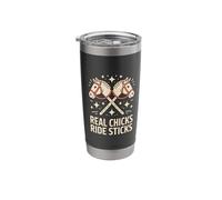 Real Chicks Ride Sticks Stainless Steel Insulated Tumbler