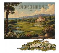 Real Club de Golf El Prat Vintage Poster Jigsaw Puzzle, 1000 Pieces