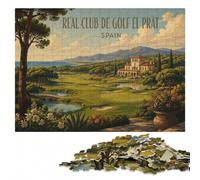 Real Club de Golf El Prat Vintage Poster Jigsaw Puzzle, 500 Pieces | Jigsaw Puzzle for Adults: visual matching for a more organised build at your own pace.