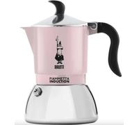 Real Coffee Italian 4 Cups Stainless Steel Bialetti Pink Fiametta Primavera